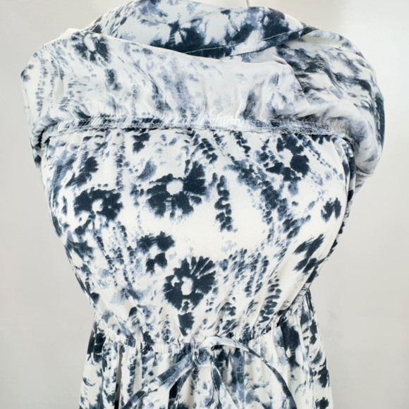 Japna Maxi Dress Women Size Medium Strapless Ruffle Tie Dye Tassel Boho Beach - Picture 6 of 12